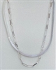 Layered Snake & Paper Clip Necklace