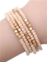 5 Piece Stone Stretch Bracelet