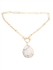 Semi Precious Stone Teardrop Necklace