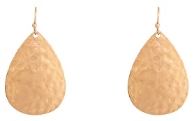 Hammered Metal Teardrop Earrings