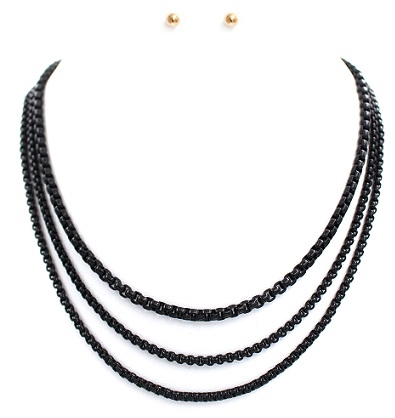 Layered Box Chain Necklace