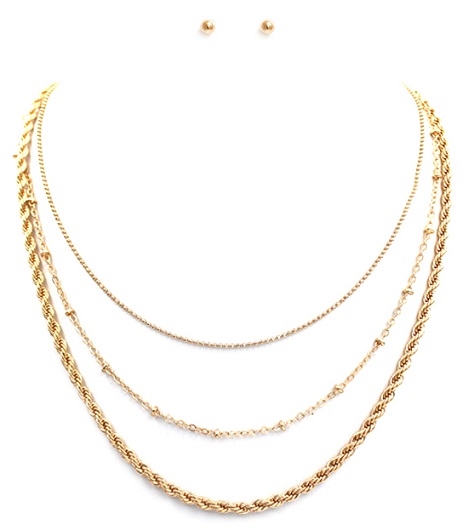 Layered Rope Chain Necklace