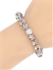 Crystal Ball  Glass Bead Stretch Charm Bracelet