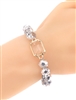 Glass Bead Stretch Charm Bracelet