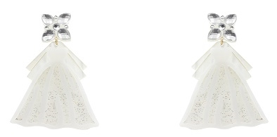 Acrylic Wedding Dress Earrings
