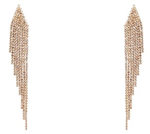 Rhinestone Fringe Earrings