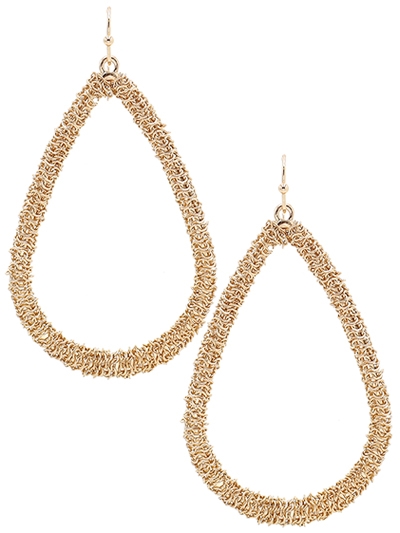Metal Teardrop Earrings