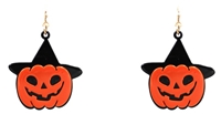 Pumpkin Witch Earrings