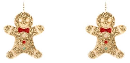 Gingerbread Man Earrings