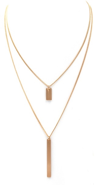 Layered Satin Bar Necklace