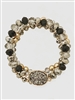 Stackable Bead Simulated Druzy 3 Row Stretch Bracelets