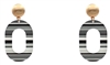 Oval Acrylic Stripe Earrings
