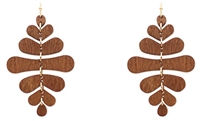 Wood Drop Earrings