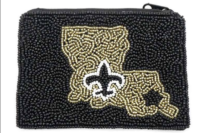 Louisiana Seed Bead Coin Purse