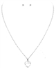 Bezel Glass Heart Necklace