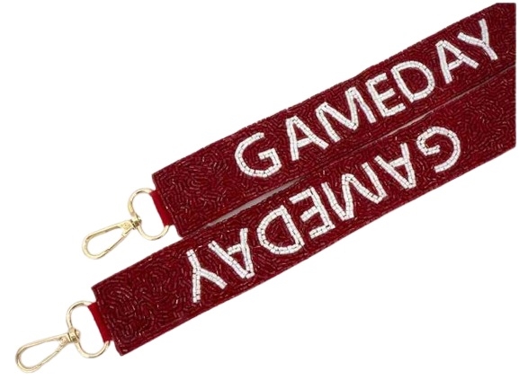 Game Day Seed Bead Purse Strap