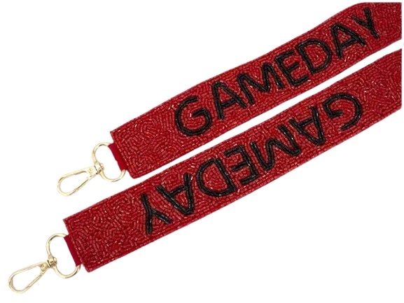 Game Day Seed Bead Purse Strap