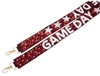 Burgundy & White Game Day Purse Strap