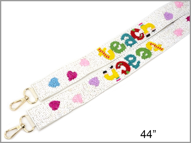 Teacher Seed Bead Purse Strap