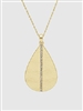 Hammered Teardrop Crystal Necklace