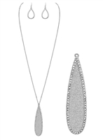 Teardrop Glitter Necklace