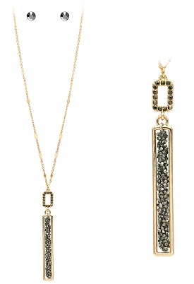 Pave Bar Necklace