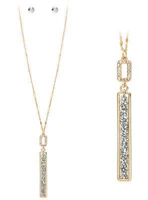 Pave Bar Necklace