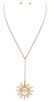 2 Tone Sunburst Y Necklace