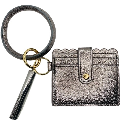 Leather Keychain Wristlet