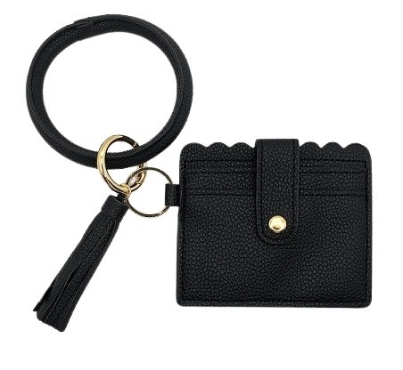 Leather Keychain Wristlet