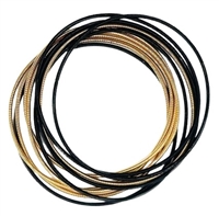 Guitar String Bracelet-Black & Gold