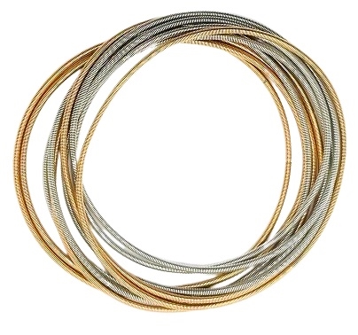Guitar String Bracelet- Gold & Silver