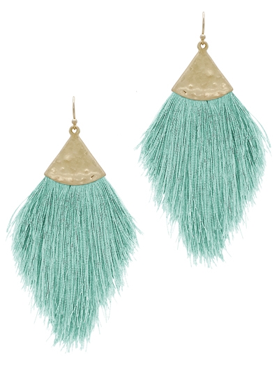 Tassel Tapered Earring- Mint