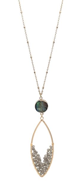 Marquis Necklace W/ Abalone