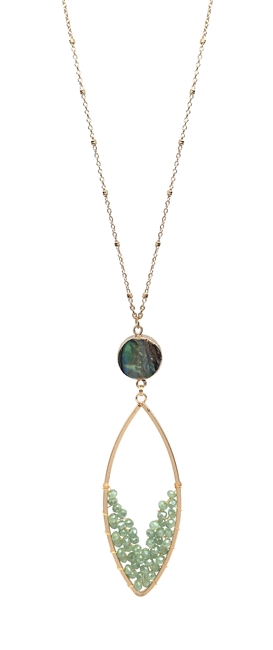 Marquis Necklace W/ Abalone