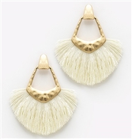 Hammered Hinge Tassel Earring