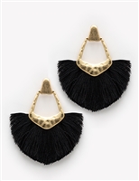 Hammered Hinge Tassel Earring