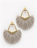 Hammered Hinge Tassel Earring