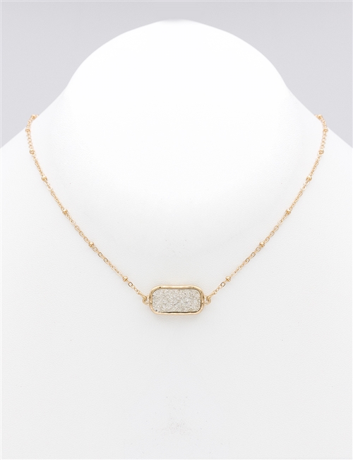 Druzy Bar Necklace