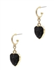 HEART SHAPED STONE HOOP EARRINGS