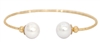Pearl Open Bangle Bracelet