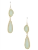 Simulated Druzy Teardrop Drop Earrings-Mint