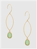 Open Oval Druzy Earring-Mint