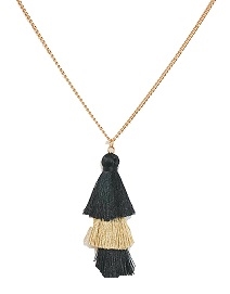 Black & Gold Duster Necklace
