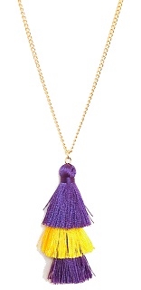 Purple & Gold Duster Necklace