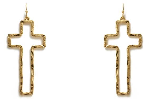 Metal Cross Earrings