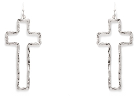 Metal Cross Earrings