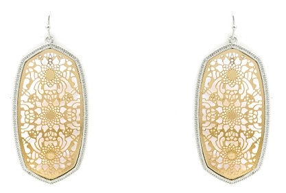 Ornate Filligree Oblong Earrings