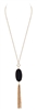 Natural Stone Necklace W/Tassel