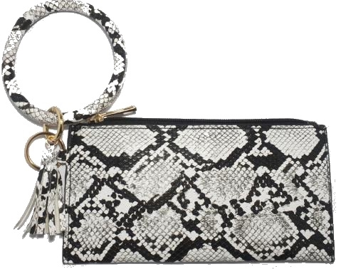 Clutch W/ Key Chain Ring W/ Tassel